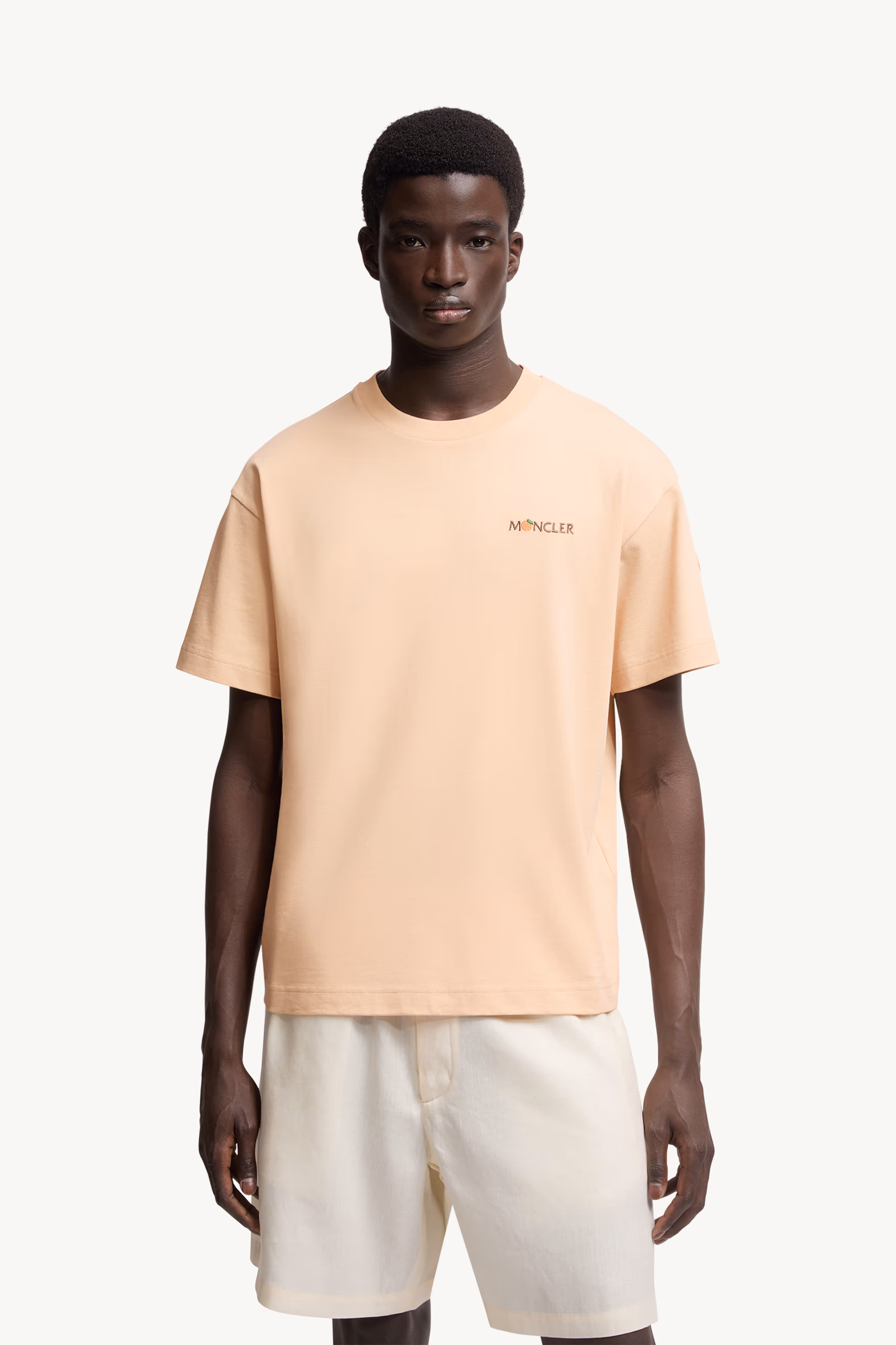 Moncler x Gilga Farm Designed by Donald Glover Cotton T-Shirt Men Peach Pink Moncler 3